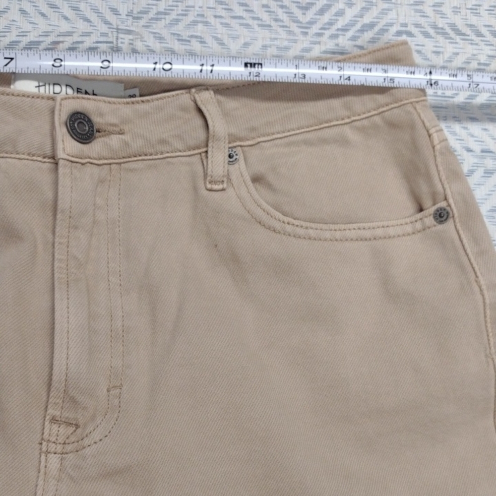 Hidden Women Khaki Cropped Wide-Leg Jeans Size 29 - Picture 10 of 15